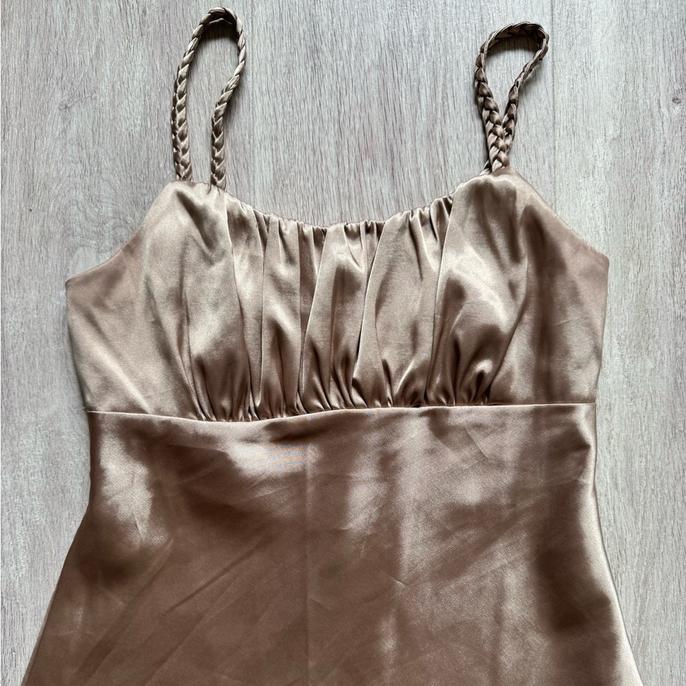 Vintage IZ Byer champagne silky tank top🤍